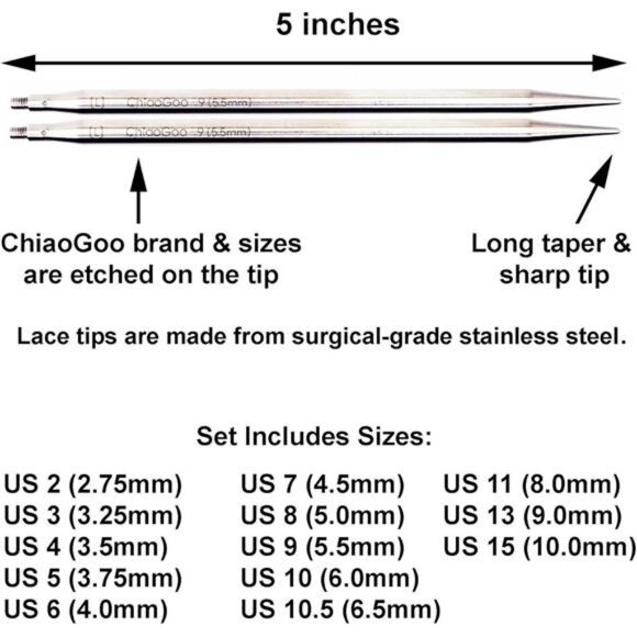 Twist Red Lace 5-Inch Complete 7500-C Interchangeable Circular - Picture 3 of 7